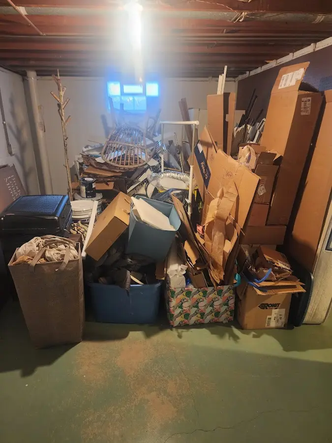 Roll-off dumpster container at job site for Roll Off Dumpster Rental in Grasonville